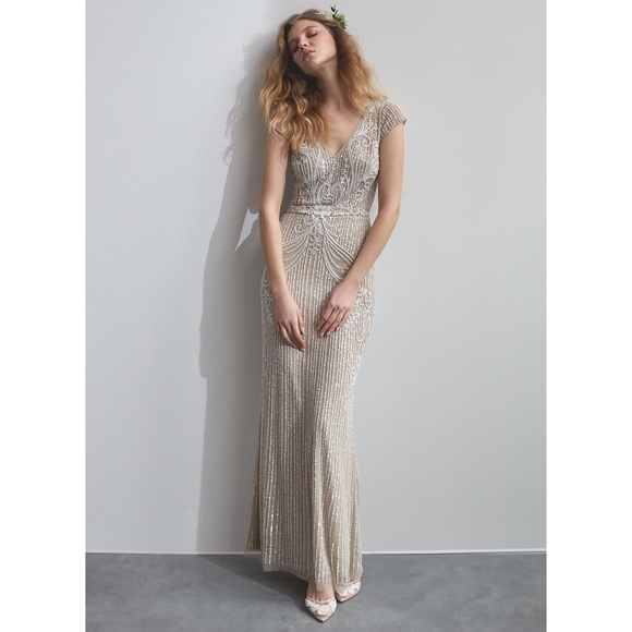 Anthropologie Dresses & Skirts - BHLDN Sanders Dress Size 8 Almond Brand New